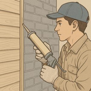 シーリング工事のイラスト