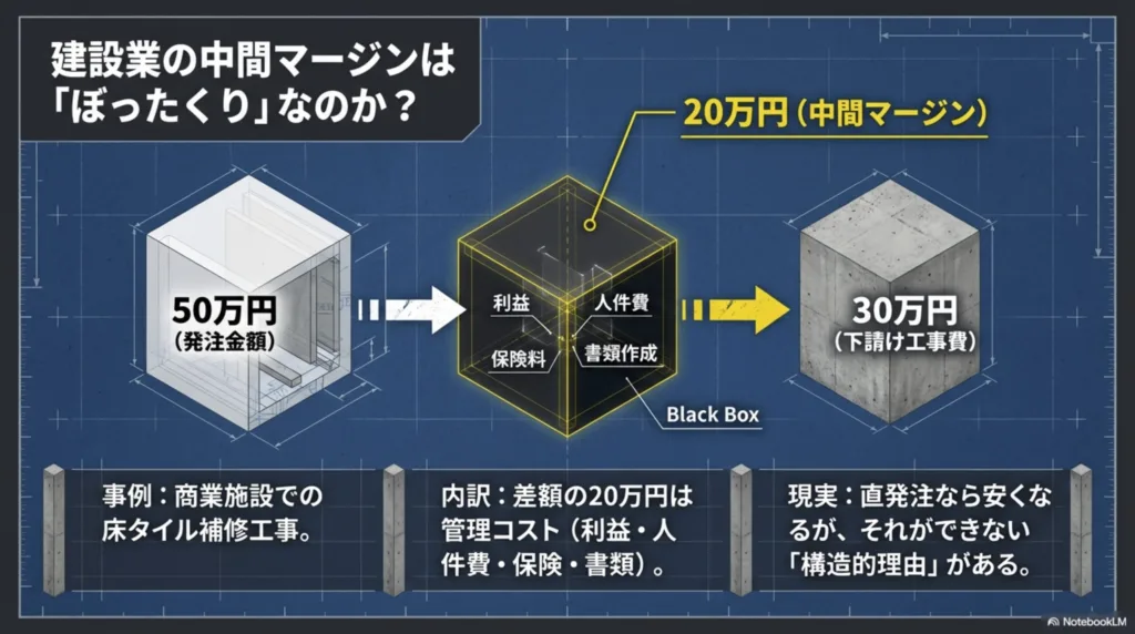 施工管理の中間マージンはぼったくりなのか解説