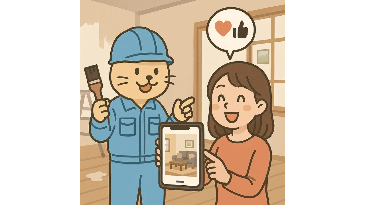 マイクロインフルエンサーと組んでInstagramを運用する人のイラスト
