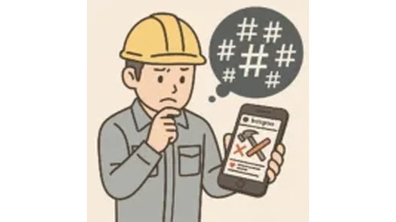 Instagramの運用を間違える施工業者のイラスト