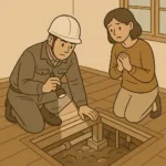 専門家に床下を点検してもらうイラスト