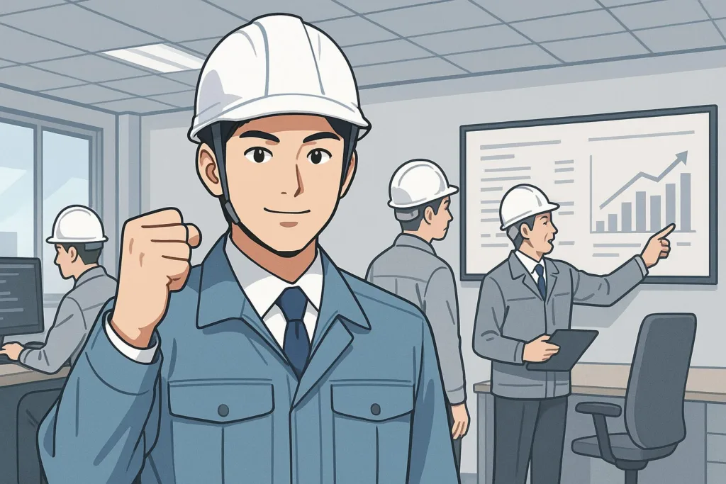 ブラックなイメージを覆す施工管理のイラスト