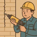 外壁補修をする人のイラスト