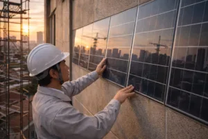 既存建物の壁面に設置可能！ペロブスカイト太陽電池が拓く改修工事の新時代