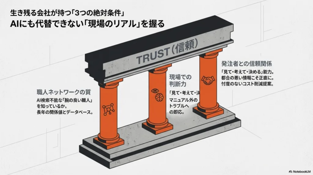 生き残る施工管理会社の3つの条件