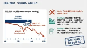防水工事10年保証には様々なリスクが伴う