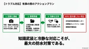 保証期間中のトラブル対処方法