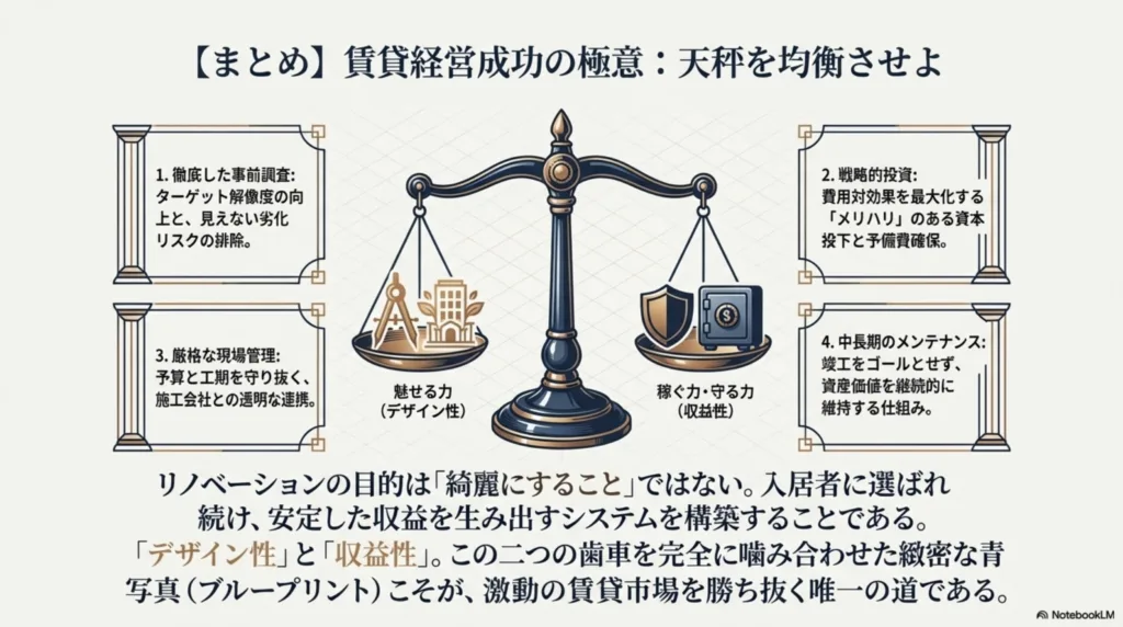 賃貸経営成功の極意：天秤を均衡させよ