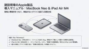 MacBook Neo・iPad Air M4は施工管理の現場で使える！？現場目線で整理した