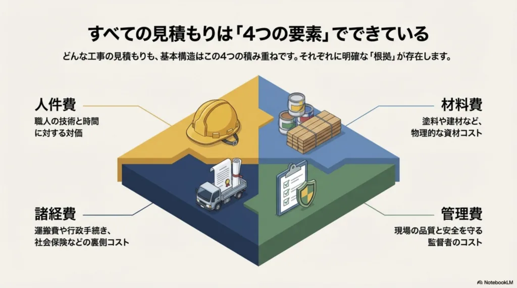 見積もり・原価は4つの要素でできている
